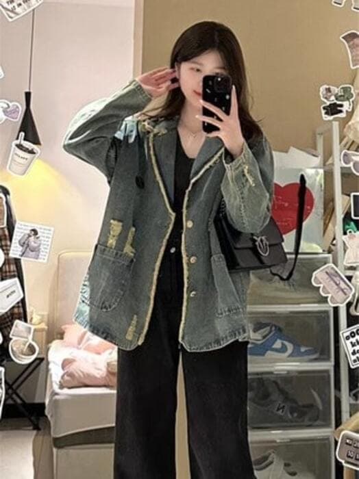 チャイナ服 ビッグシルエット チャイナジャケット