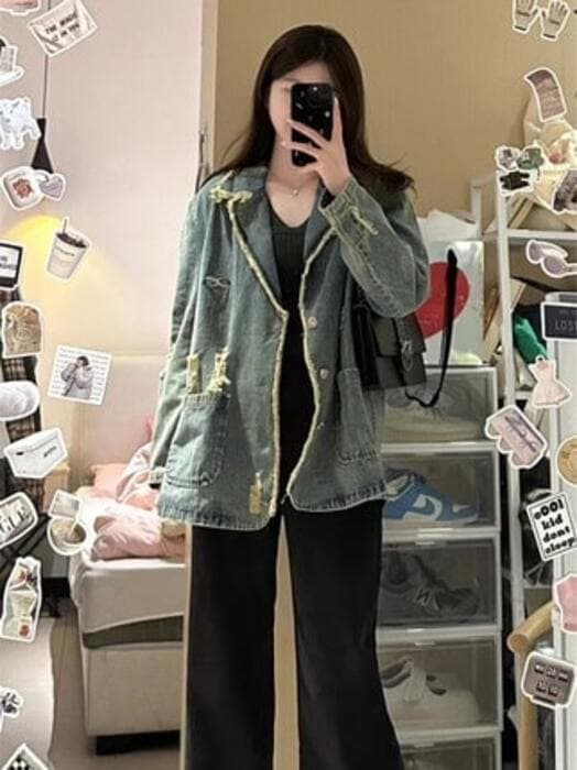 チャイナ服 ビッグシルエット チャイナジャケット