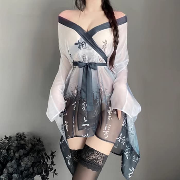 チャイナ服 シースルーチャイナシャツ