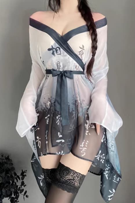 チャイナ服 シースルーチャイナシャツ