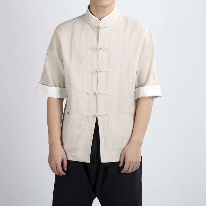 チャイナ服 リネン エレガント シャツジャケット