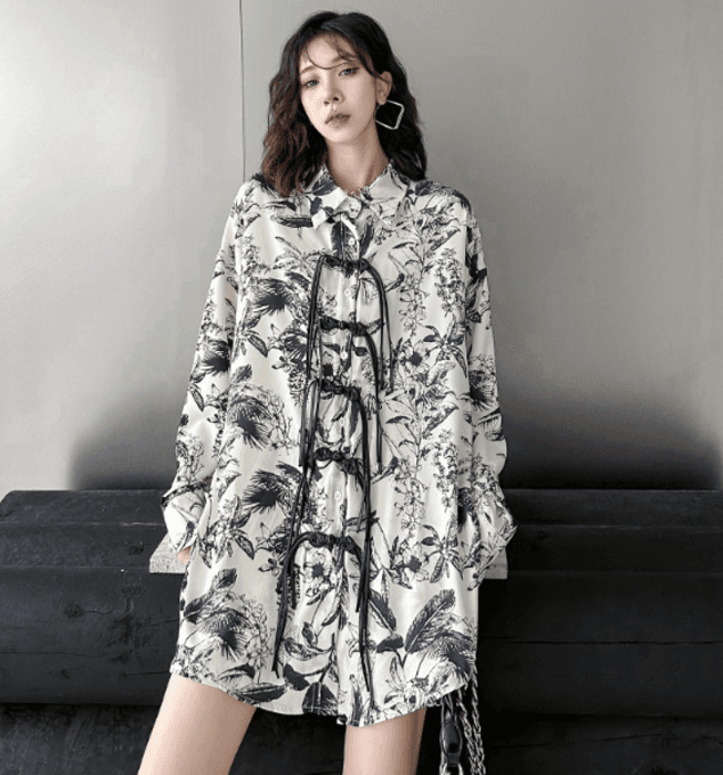 チャイナ服 ビッグシルエット チャイナセットアップ