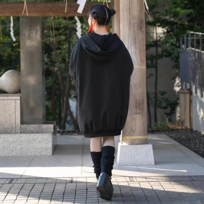 原宿ストリート風オーバーサイズチャイナ パーカー