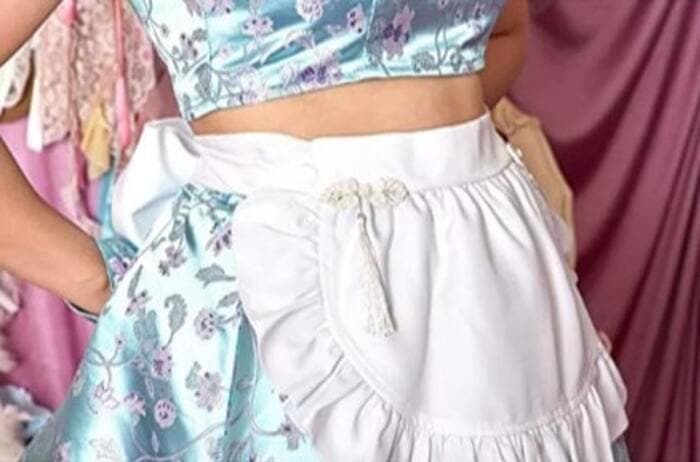 チャイナ服 メイド風 ブルーチャイナドレス