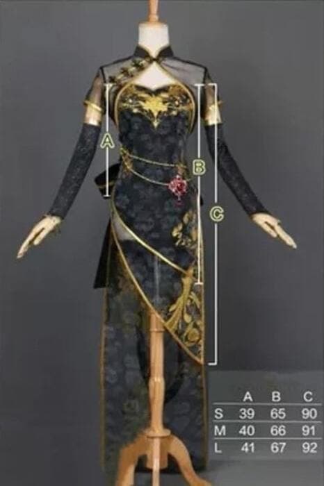 ボカロ風ゴールドチャイナドレス