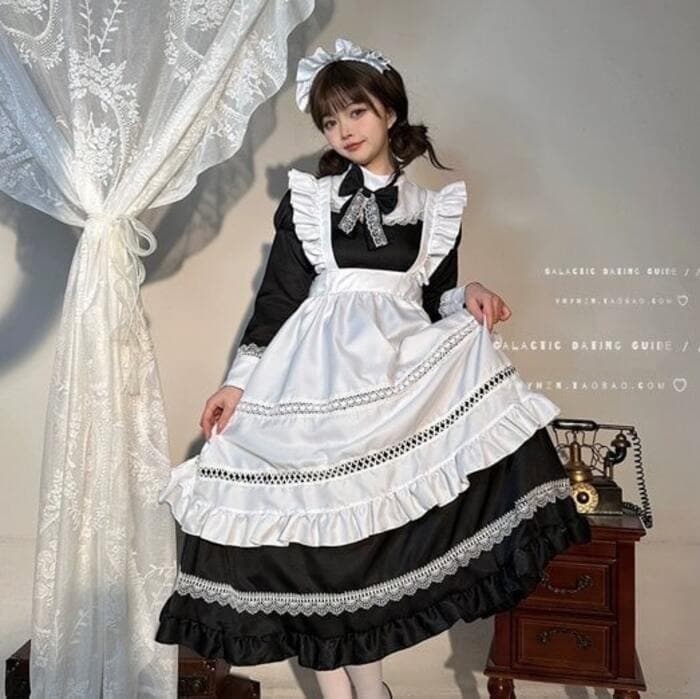 英式メイド風 ロリータチャイナワンピース