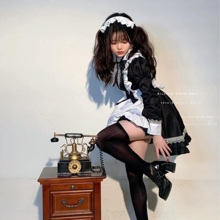 英式メイド風 ロリータチャイナワンピース