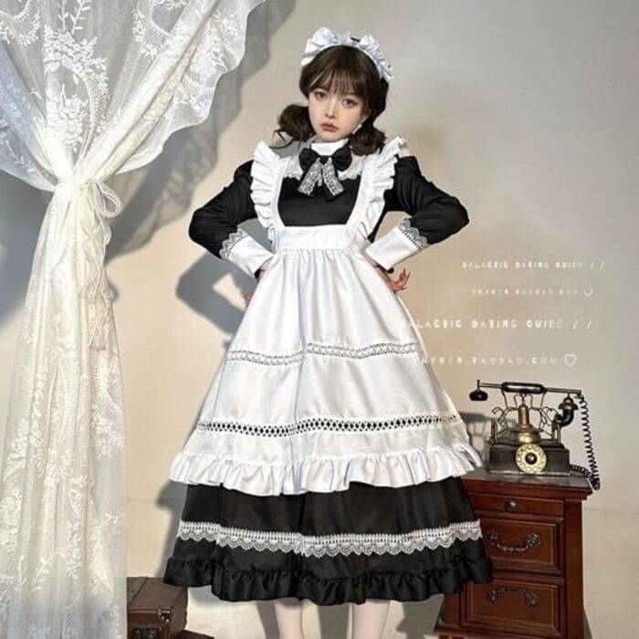 英式メイド風 ロリータチャイナワンピース