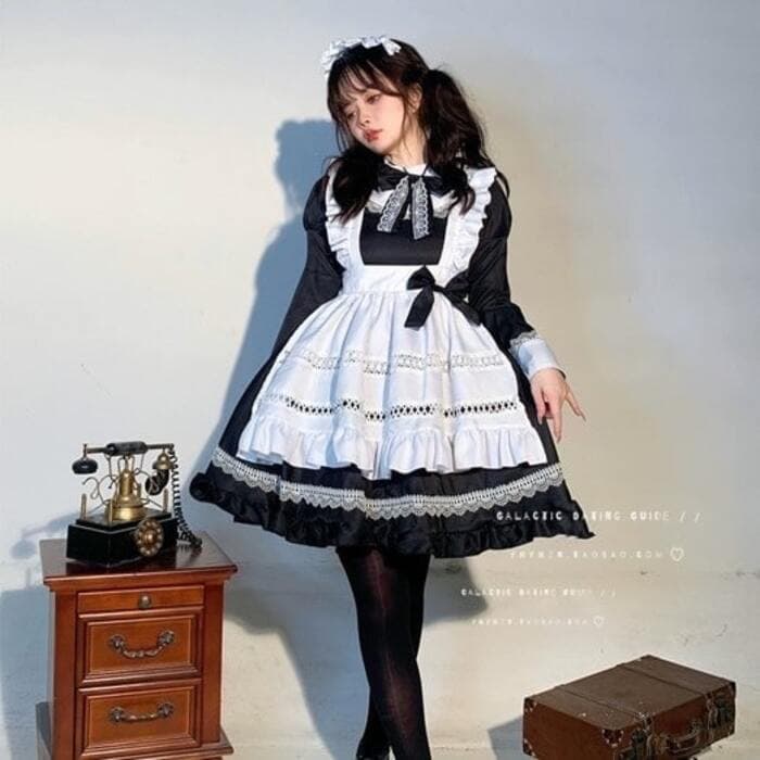 英式メイド風 ロリータチャイナワンピース