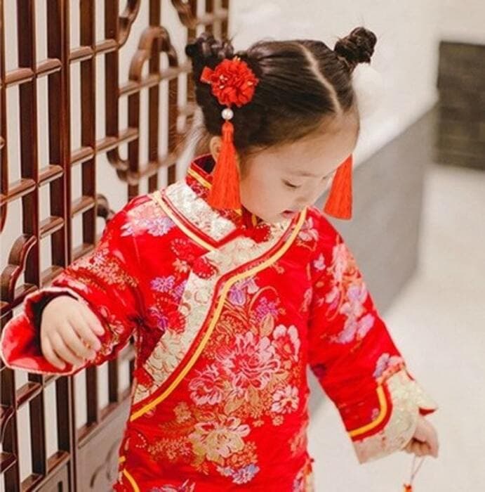 チャイナ服 子供向け プリンセス チャイナ髪飾り