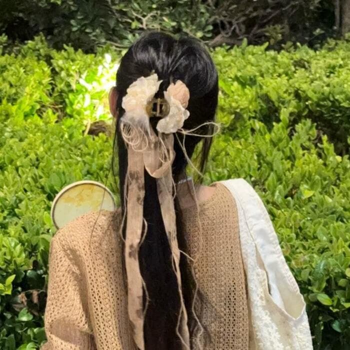ナチュラルブラウン チャイナ髪飾り