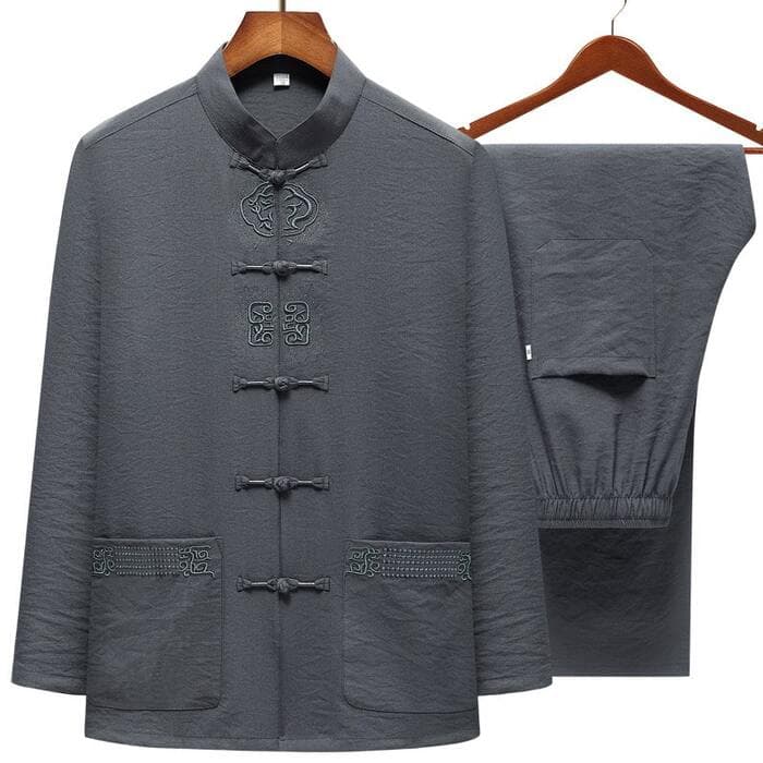 チャイナ服 ラフに着こなせるコットンリネンチャイナセットアップ