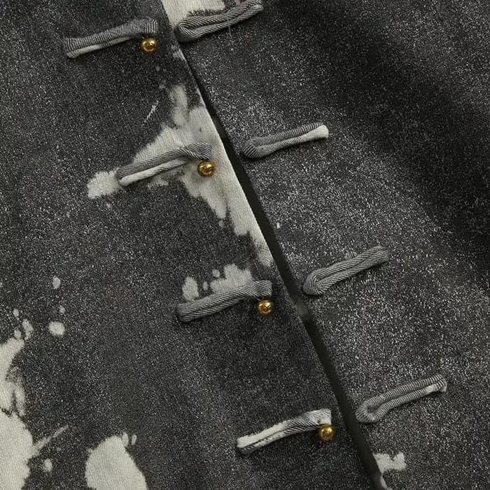 アンティーク風染柄チャイナジャケット
