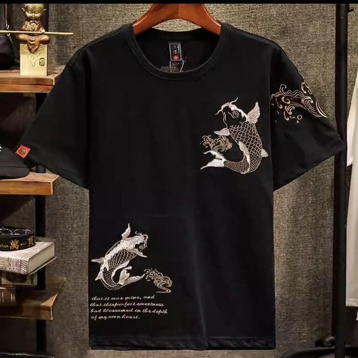 チャイナ服 鯉柄アンティーク風チャイナシャツ