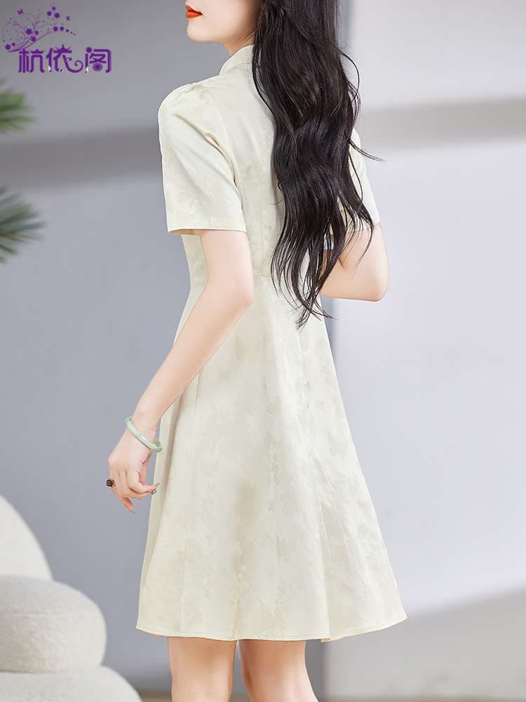チャイナ服 カッティング ミニ ワンピース