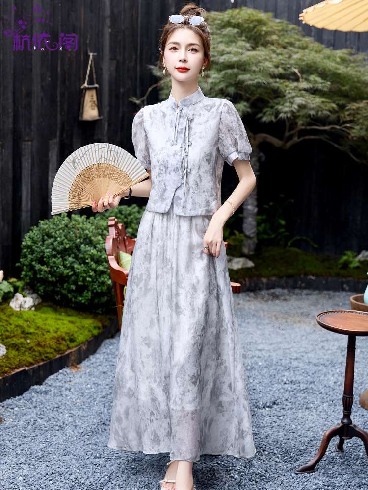 チャイナ服 モノトーン シンプル キュート セットアップ
