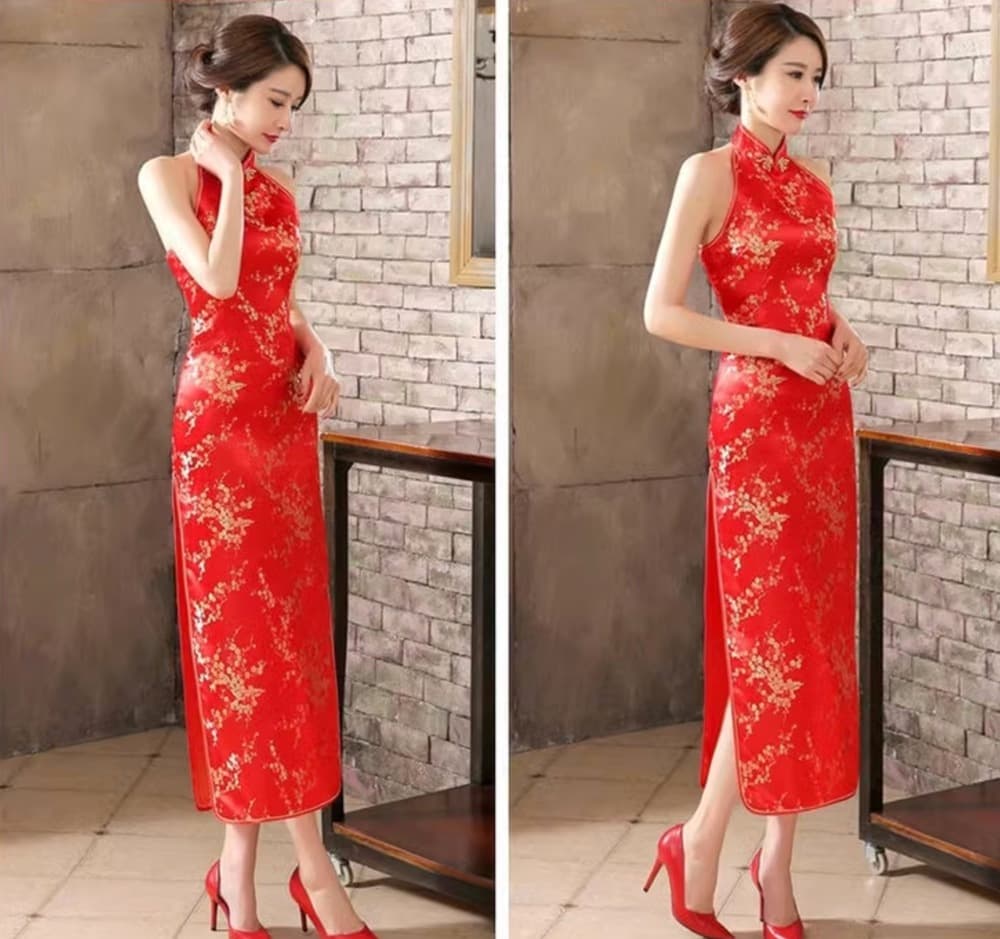 チャイナ服 ノースリーブマーメイドチャイナドレス