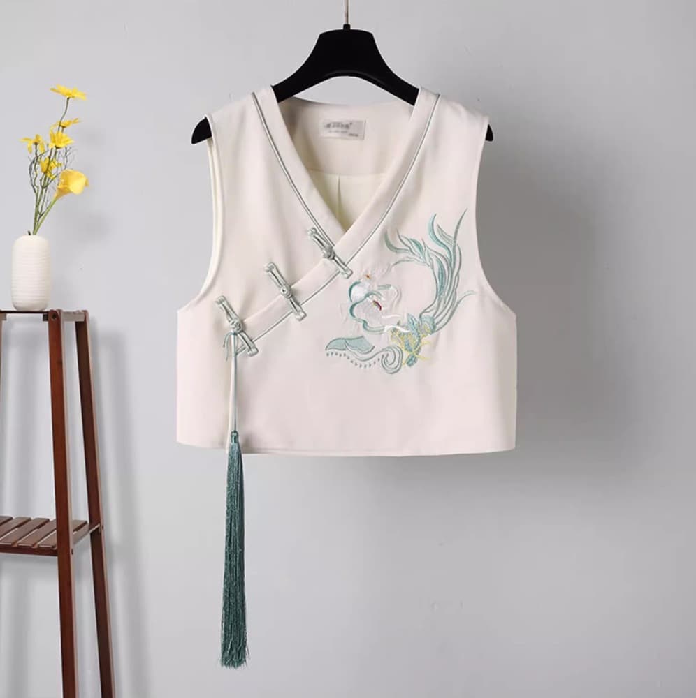 チャイナ服 ベスト 2 点セット チャイナワンピース
