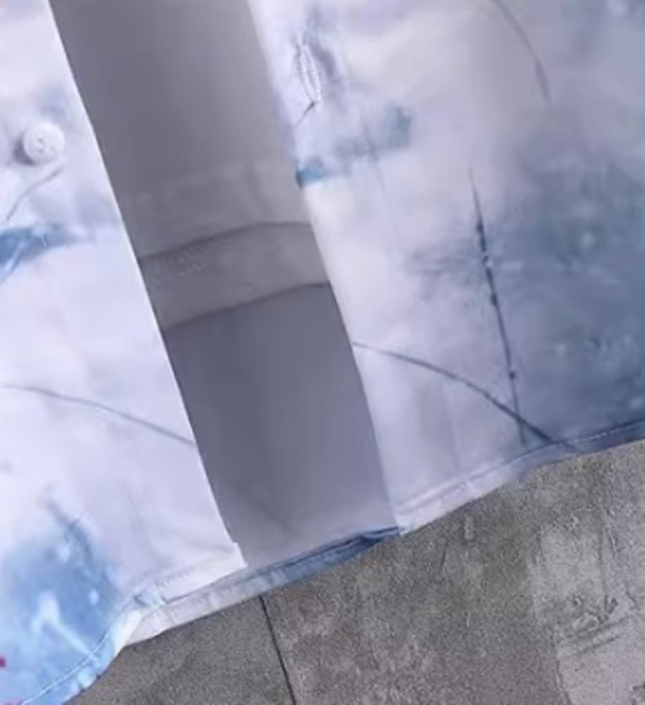 グラデーションアジアン風チャイナシャツ