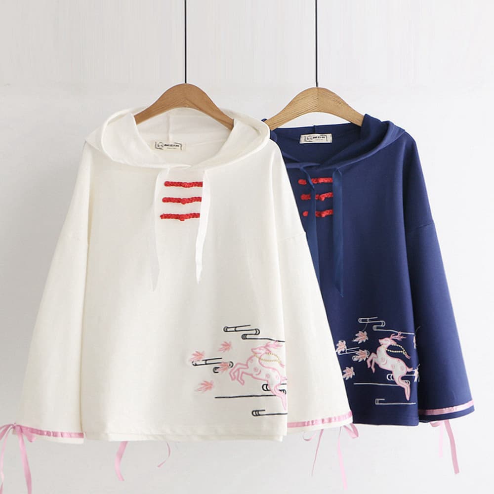 チャイナ服 チャイナデザイン入り プルオーバー チャイナパーカー