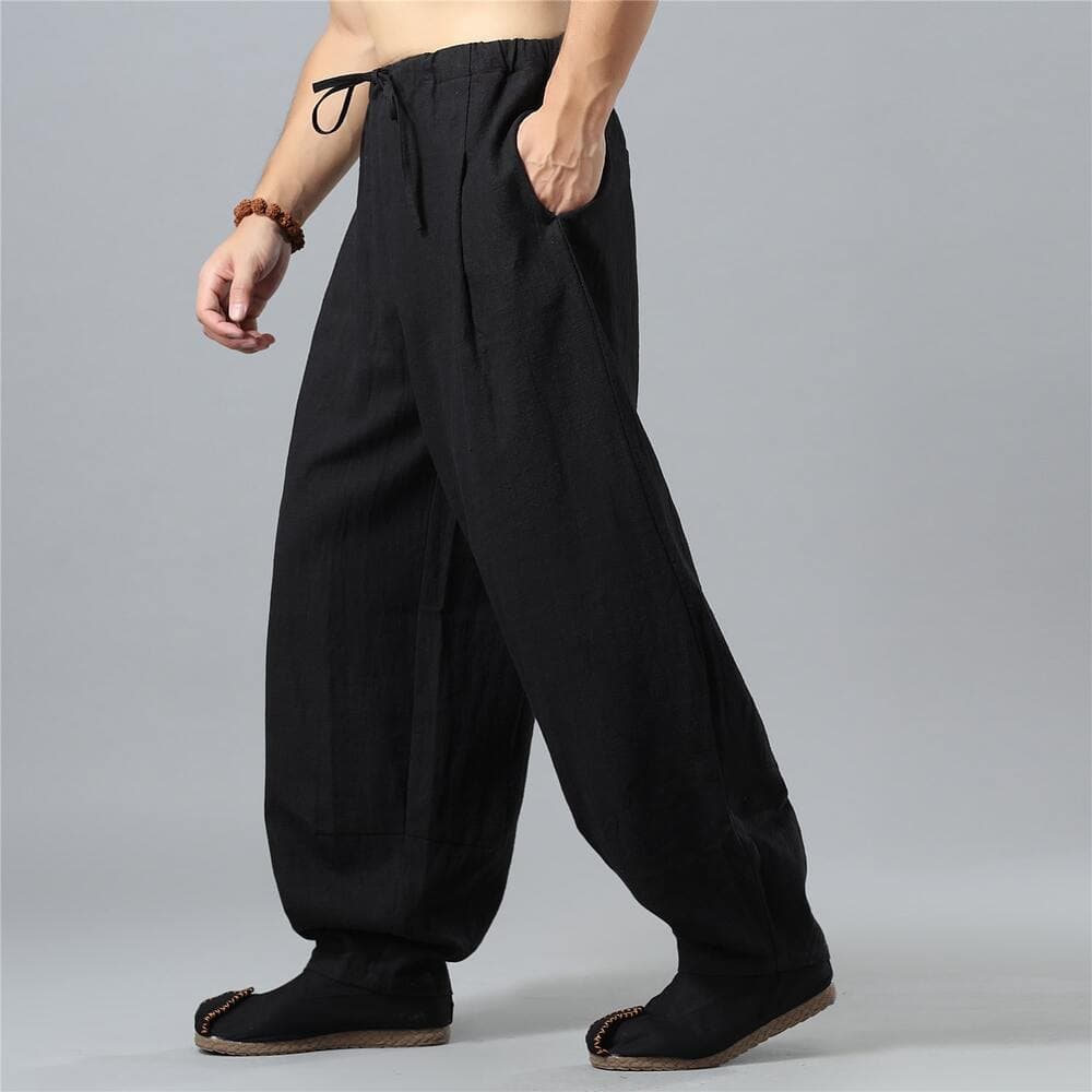 チャイナ服 リネンコットン カジュアルパンツ メンズチャイナ