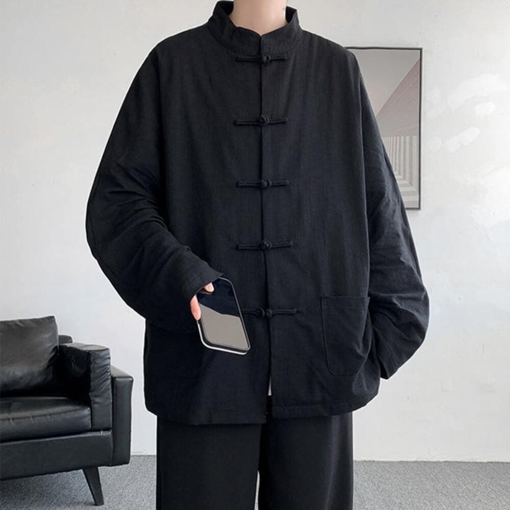 チャイナ服 メンズ レトロ リネンスーツ メンズチャイナ