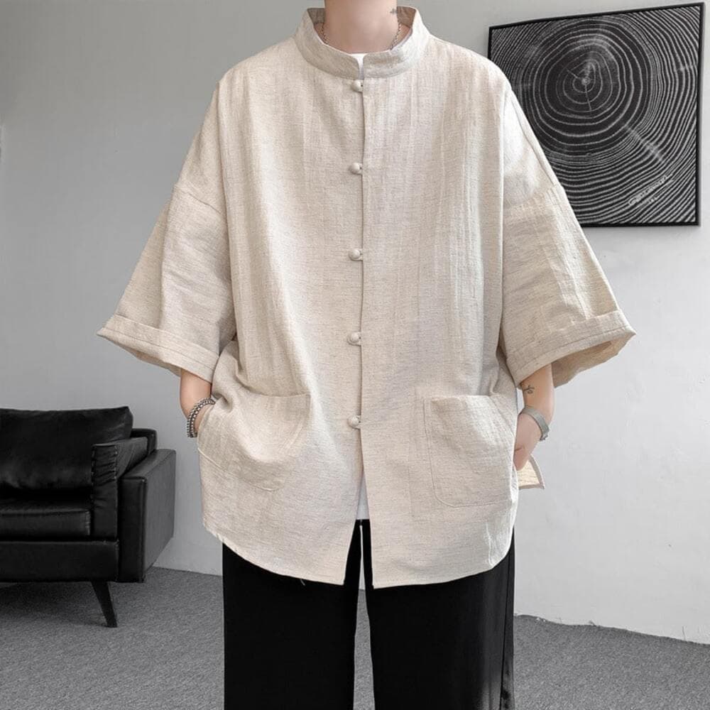 チャイナ服 メンズ レトロ リネンスーツ メンズチャイナ