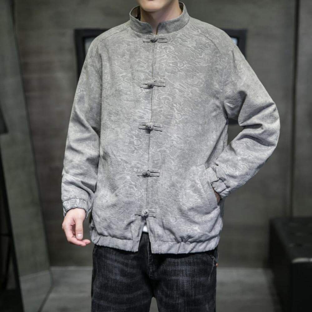チャイナ服 中華風レトロ カジュアルシャガードジャケット メンズチャイナ