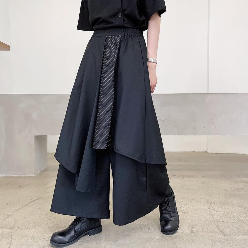 チャイナ服 ユニセックス Aラインnスタイリッシュワイドパンツ メンズチャイナ