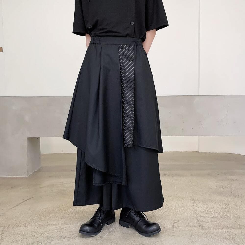 チャイナ服 ユニセックス Aラインnスタイリッシュワイドパンツ メンズチャイナ