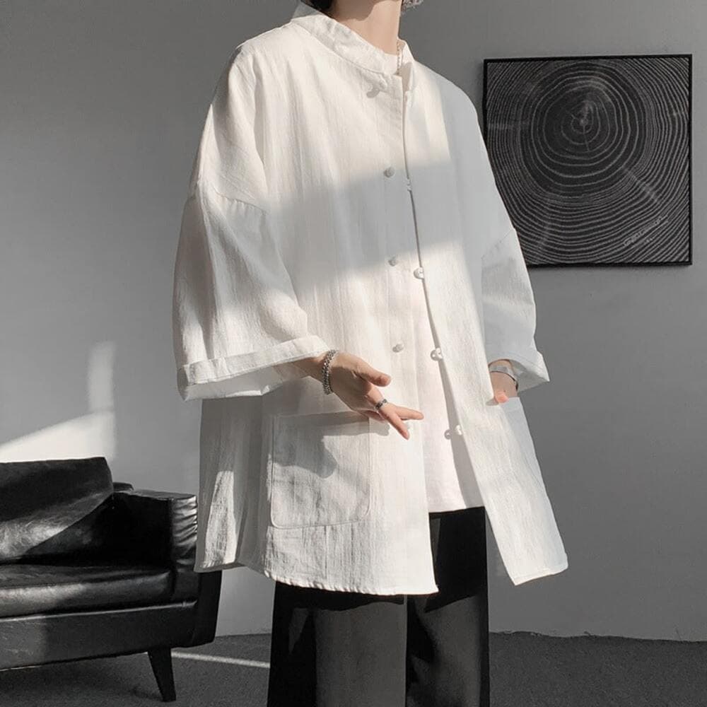 チャイナ服 メンズ レトロ リネンスーツ メンズチャイナ