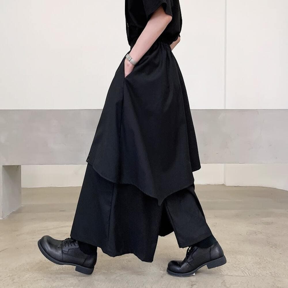 チャイナ服 ユニセックス Aラインnスタイリッシュワイドパンツ メンズチャイナ