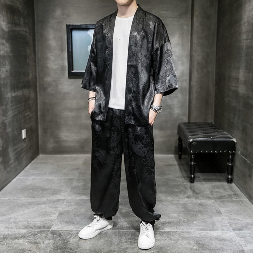 チャイナ服 メンズチャイナスポーティー 中国風 ワイドサイズパンツ