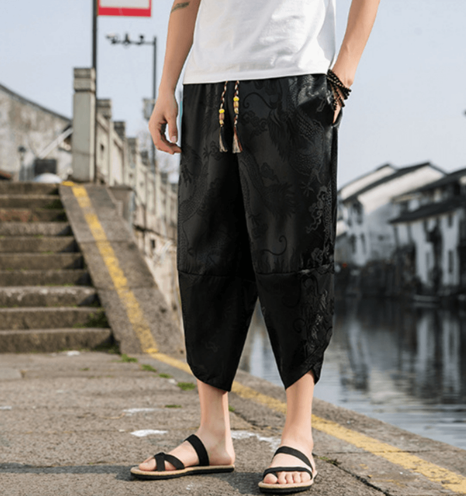 チャイナ服 チャイナ風 クロップドパンツ メンズチャイナ