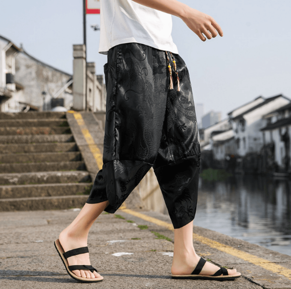 チャイナ服 チャイナ風 クロップドパンツ メンズチャイナ