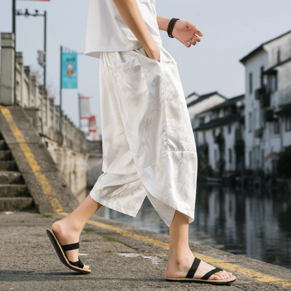 チャイナ服 チャイナ風 クロップドパンツ メンズチャイナ