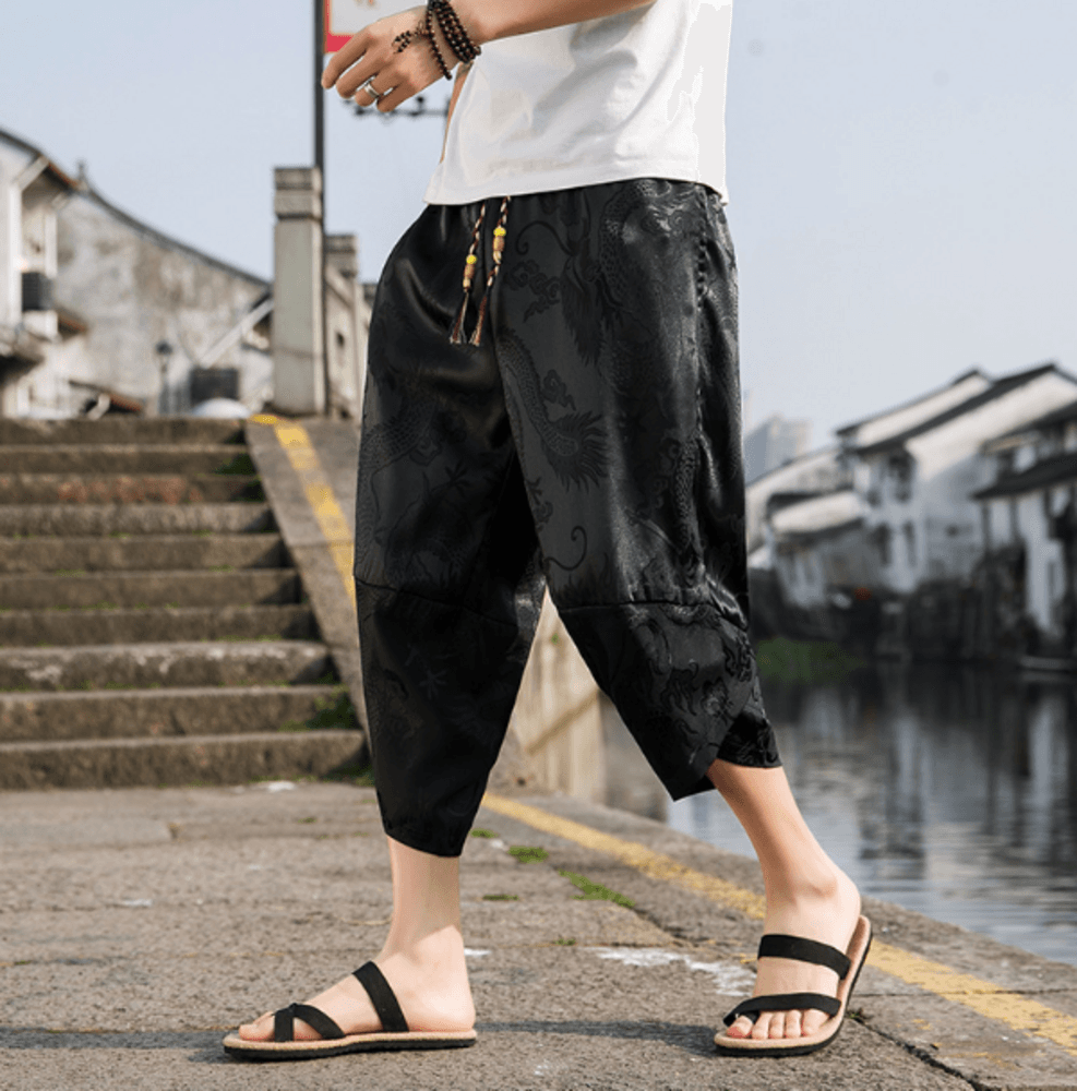 チャイナ服 チャイナ風 クロップドパンツ メンズチャイナ
