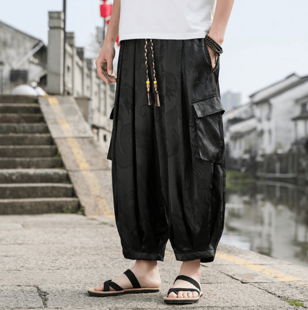 チャイナ服 サムエルチャイナパンツ メンズチャイナ