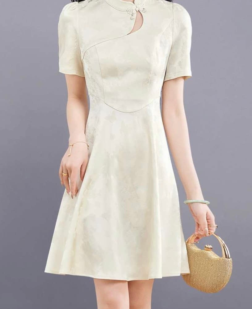 チャイナ服 カッティング ミニ ワンピース