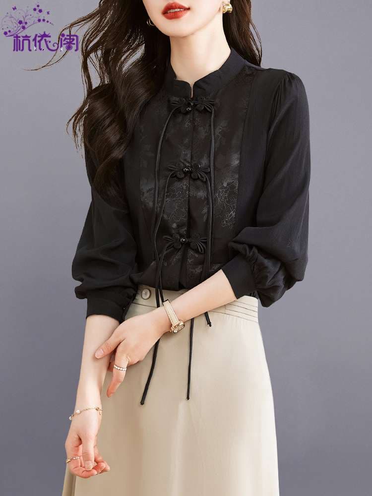 チャイナ服 シック シンプル ブラウス