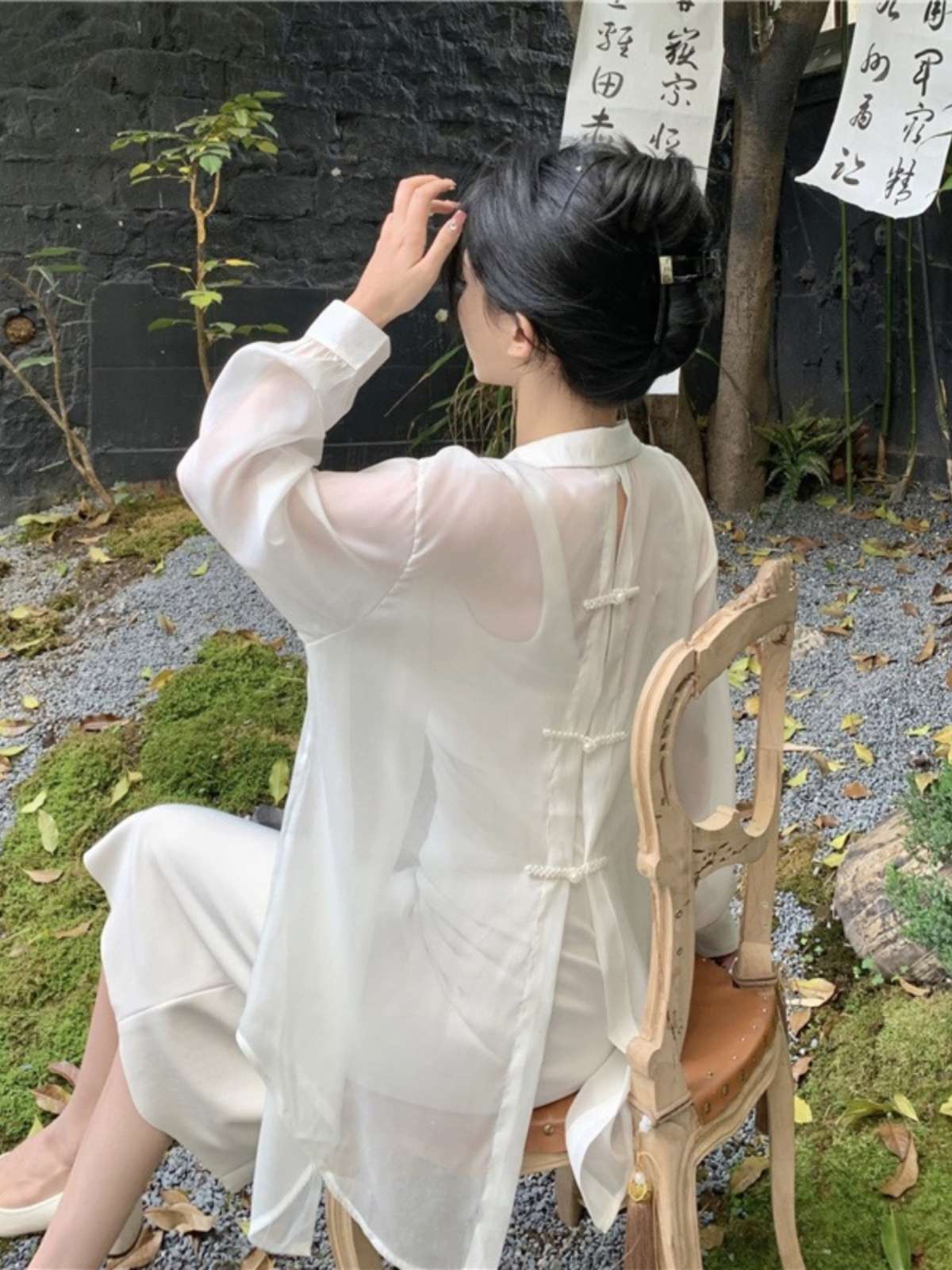 チャイナ服 サマー チャイナ おしゃれ 長袖 チャイナカーディガン