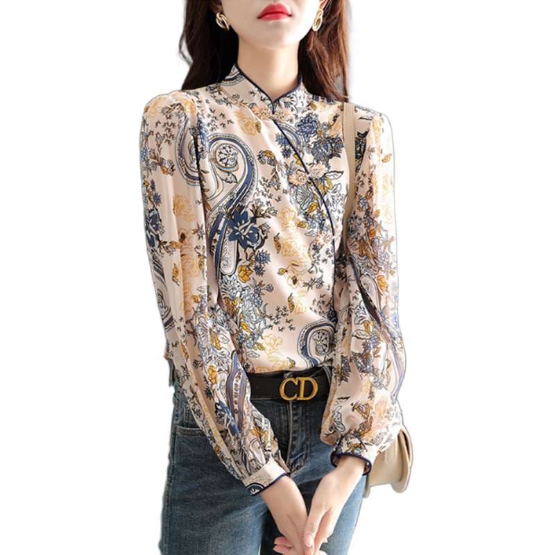 チャイナ服 ペイズリー シック ブラウス