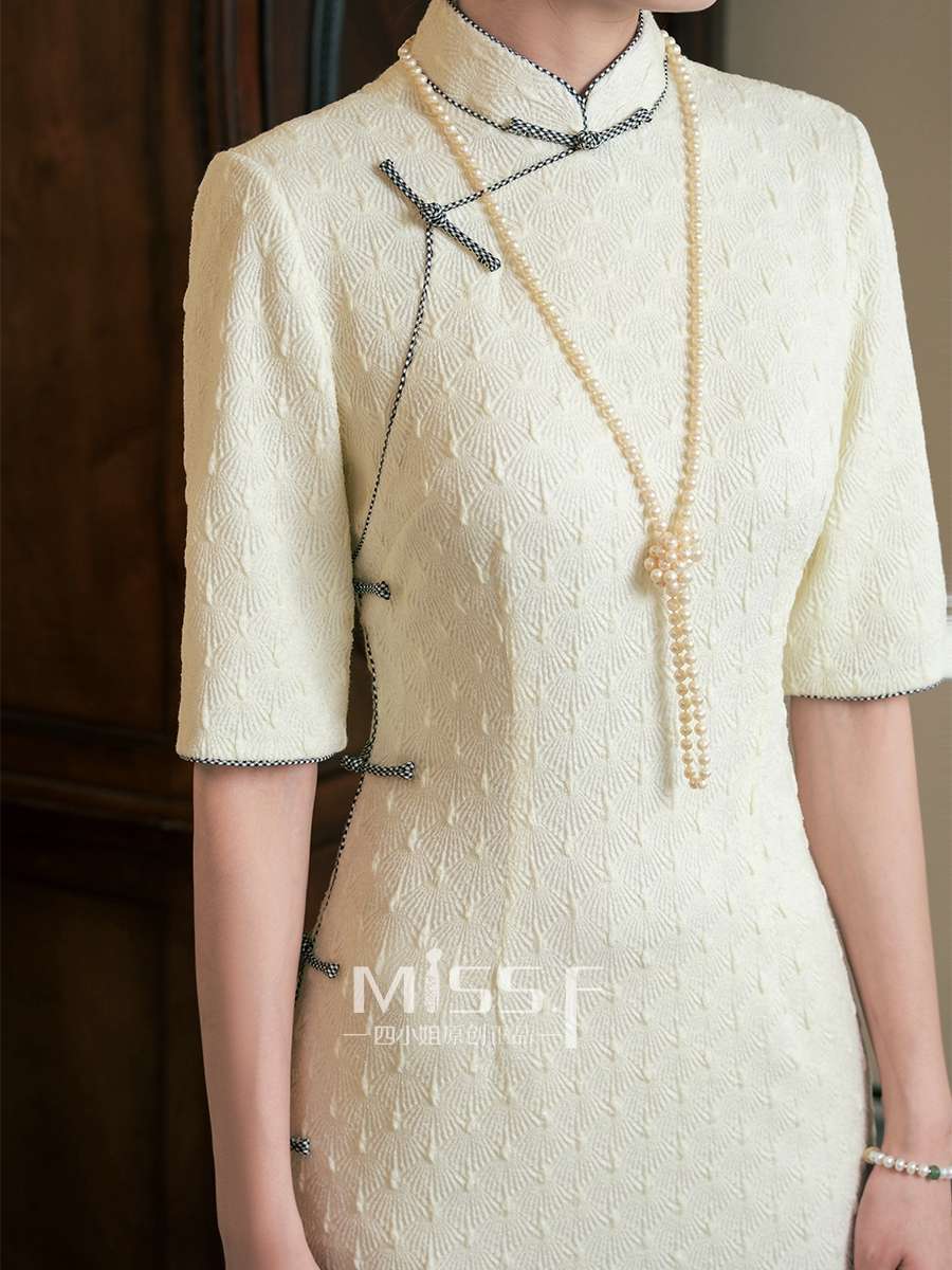 チャイナ服 リボン スリット ドレス