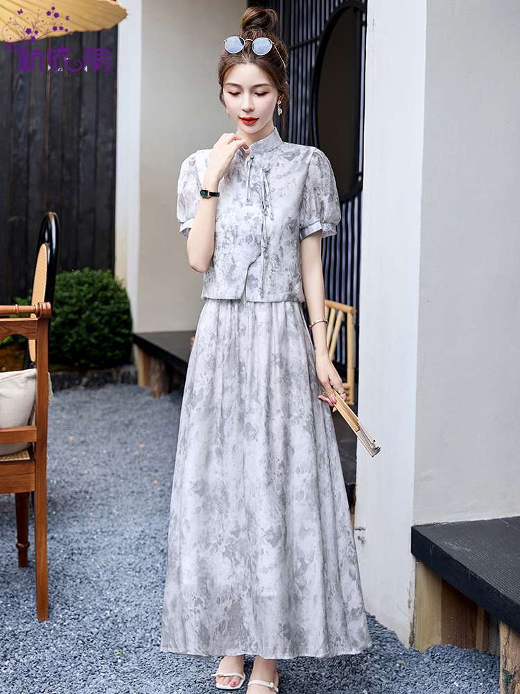 チャイナ服 モノトーン シンプル キュート セットアップ