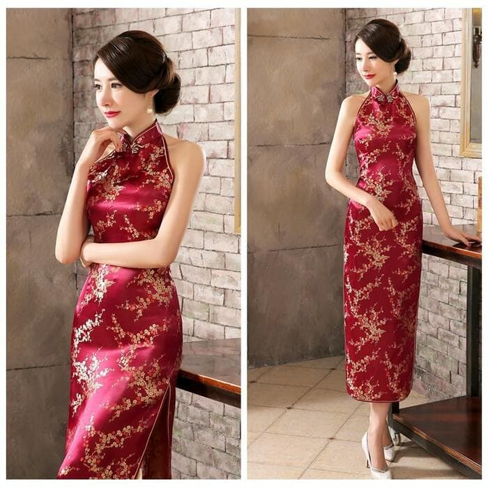 チャイナ服 ノースリーブマーメイドチャイナドレス