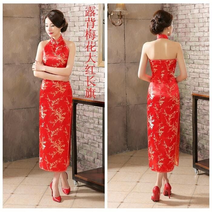 チャイナ服 ノースリーブマーメイドチャイナドレス