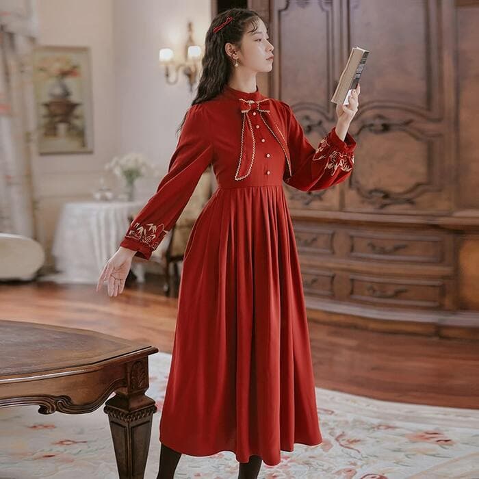 チャイナ服 アートレトロチャイナワンピース