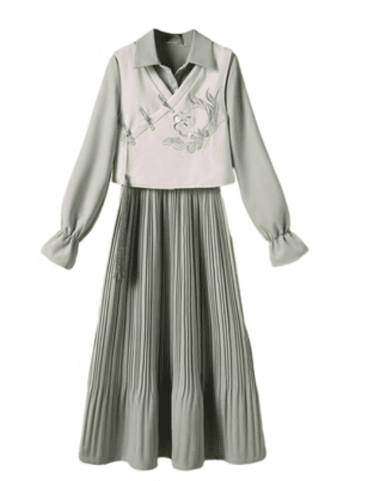チャイナ服 ベスト 2 点セット チャイナワンピース