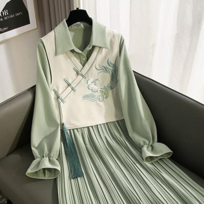 チャイナ服 ベスト 2 点セット チャイナワンピース