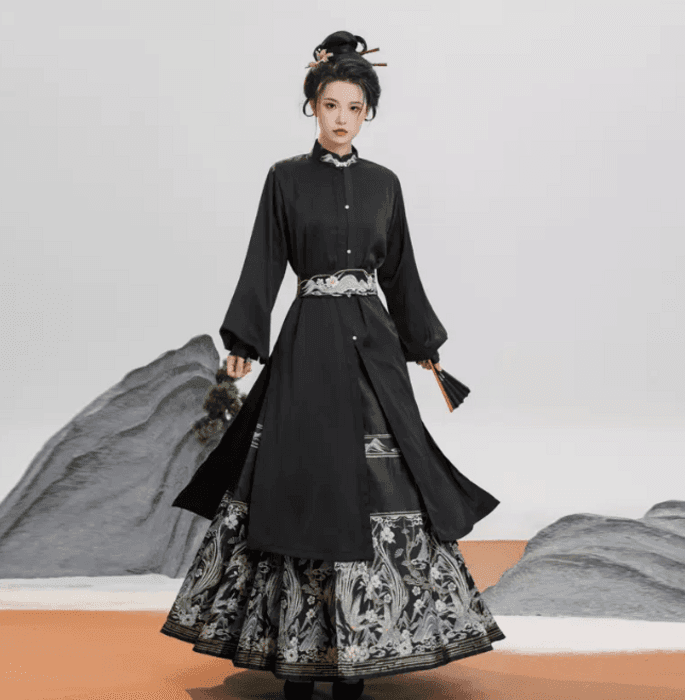 チャイナ服 レトロ ポイントデザイン チャイナシャツ